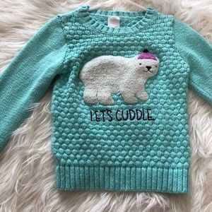 Lets Cuddle blue sweater